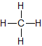 Lewis-Formel - Strukturformel von Methan
